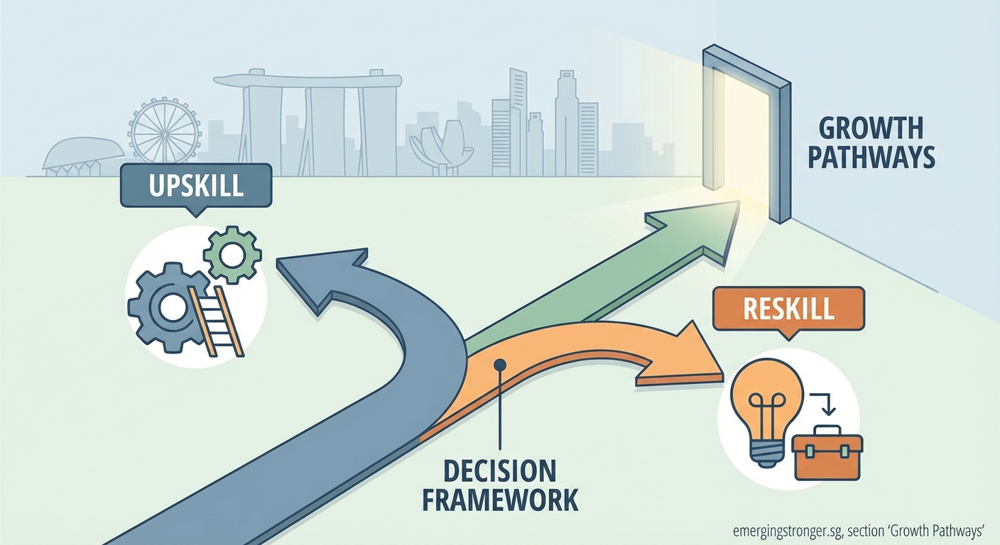 Should You Upskill or Reskill? A Decision Framework for Singapore Professionals - Illustration 1
